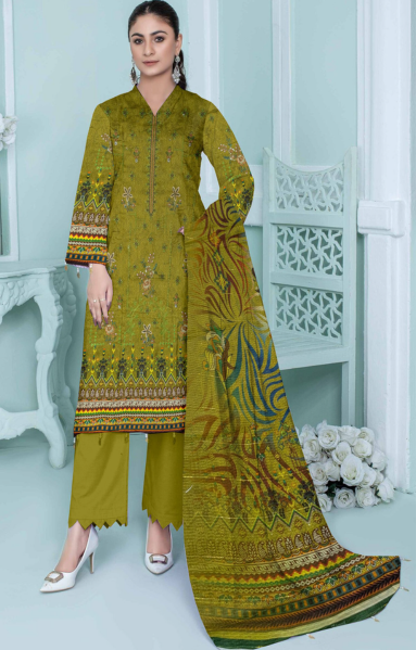 Cross Stitch 3 Piece - Printed Lawn Suit