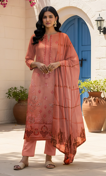 Blush Flame – Soft Coral Viscose Set