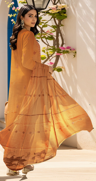 Amber Bloom – Premium Viscose Ensemble