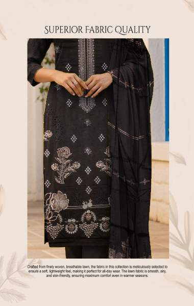 Noir Garden – Classic Black Embroidered Set